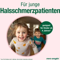 junior Halstabletten mit leckerem Erdbeergeschmack für Kinder ab 4 Jahren|neo-angin