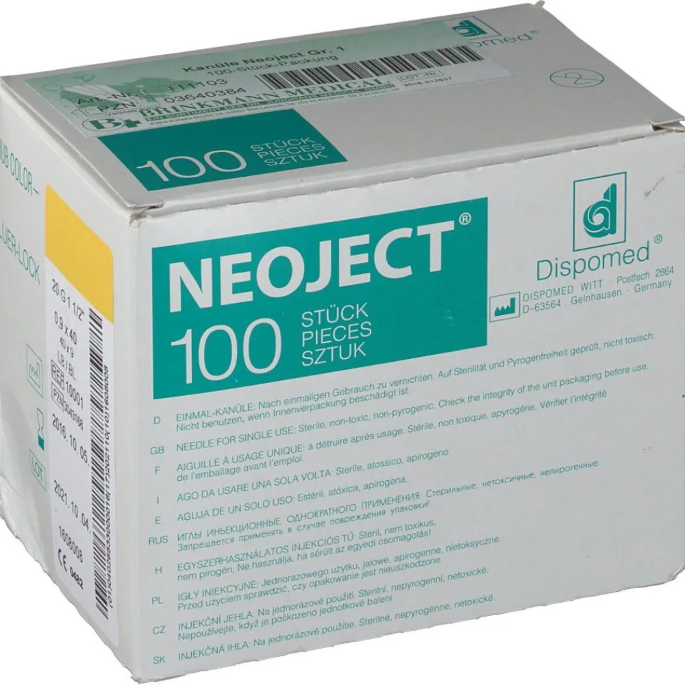 NEOJECT Kanüle 20G x 1 1/2 steril> Outlet