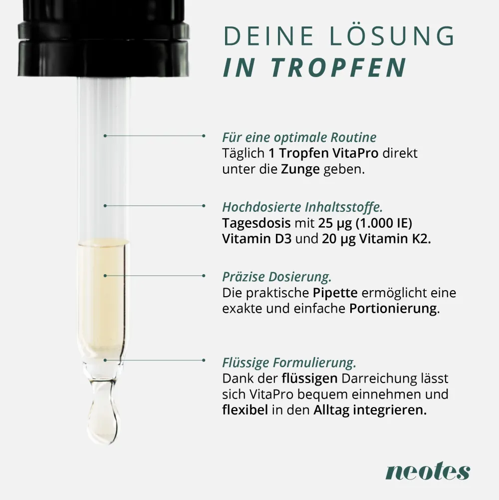 neotes VitaPro Vitamin D3/K2 MK-7 Öl> Clearance