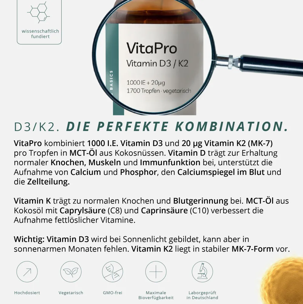 neotes VitaPro Vitamin D3/K2 MK-7 Öl> Clearance
