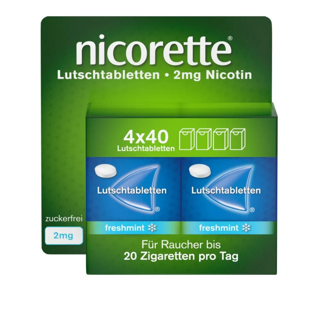 Lutschtablette freshmint 2 mg Nikotin zum Rauchen aufhören>Nicorette Outlet
