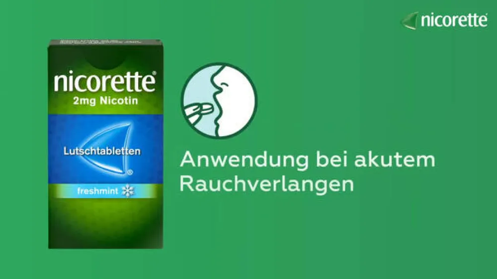 Lutschtablette freshmint 2 mg Nikotin zum Rauchen aufhören>Nicorette Outlet
