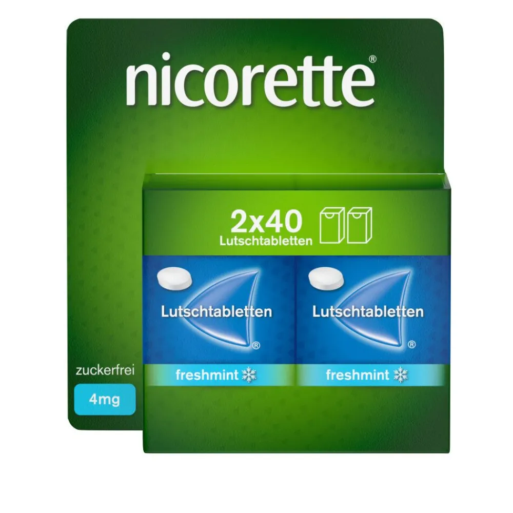 Lutschtablette freshmint 4 mg Nikotin zum Rauchen aufhören>Nicorette Discount