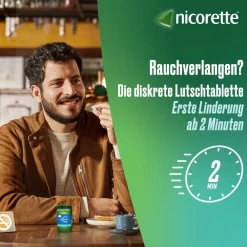 Lutschtablette freshmint 4 mg Nikotin zum Rauchen aufhören>Nicorette Discount