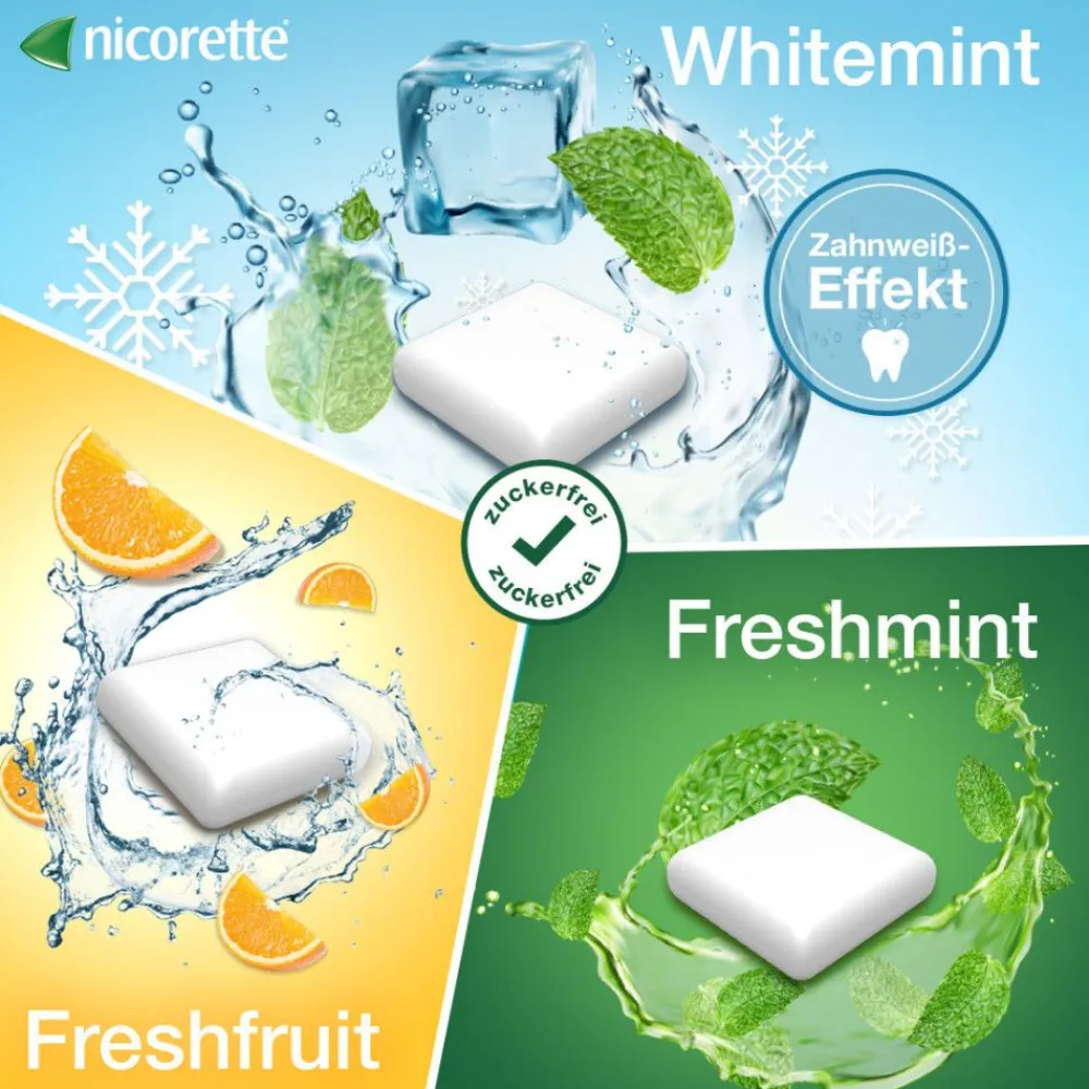 2 mg Nikotinkaugummi freshfruit zum Rauchen aufhören|Nicorette