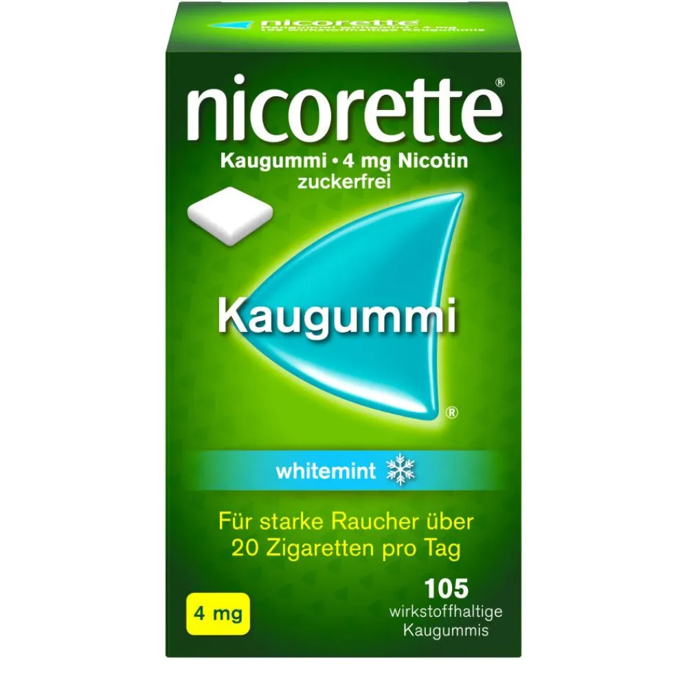 4 mg Nikotinkaugummi whitemint zum Rauchen aufhören|Nicorette Clearance