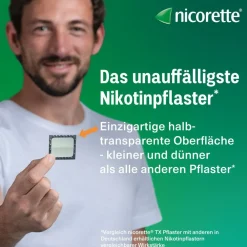 nicorette TX Pflaster mit 10 mg Nikotin zum Rauchen aufhören><noscript><img width=