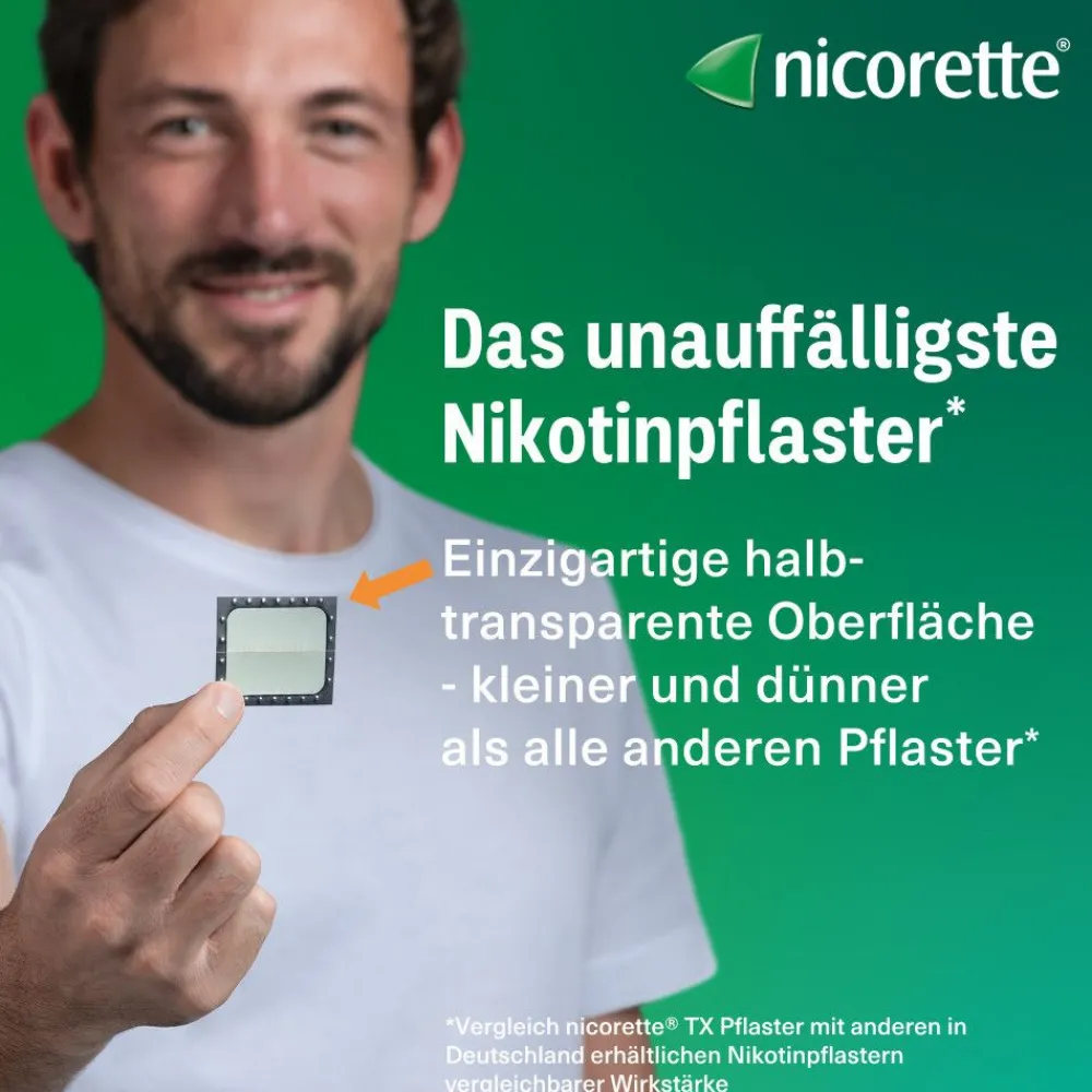 nicorette TX Pflaster mit 10 mg Nikotin zum Rauchen aufhören> Hot