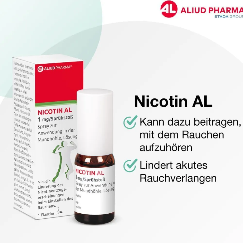 Nicotin AL 1 mg / Sprühstoß zur Rauchentwöhnung| Sale