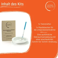 Nierenfunktionstest - Albumin Urin Selbsttest für Zuhause, Niere prüfen - Patris Health®| Outlet