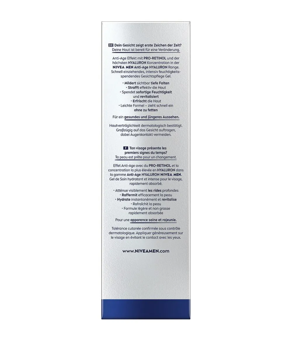 NIVEA MEN Anti-Age Hyaluron Hydro Gesichtsgel| New