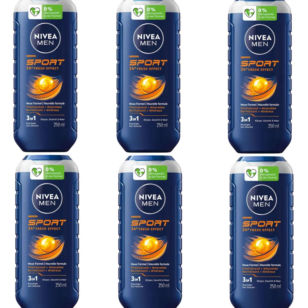 MEN Sport Duschgel 3in1 Körper Gesicht Haar|Nivea Clearance