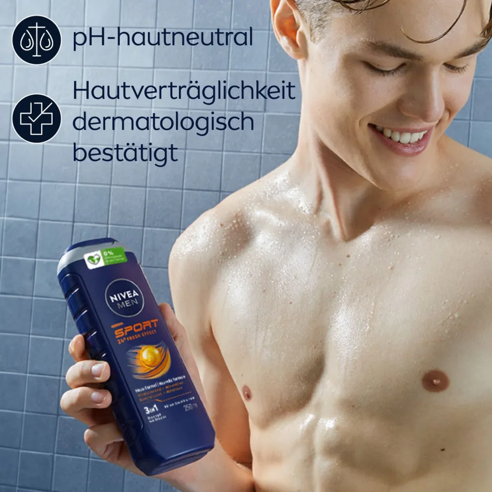 MEN Sport Duschgel 3in1 Körper Gesicht Haar|Nivea Clearance