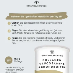N2 Natural Nutrition Collagen Glucosamine & Chondroitin Pulver| Outlet