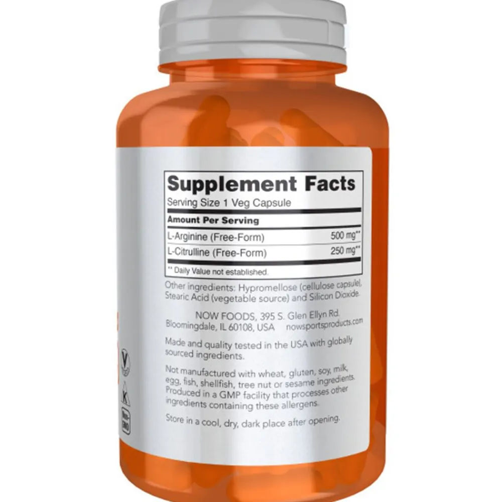 Now Foods, Arginine 500mg & Citrulline 250mg> Discount
