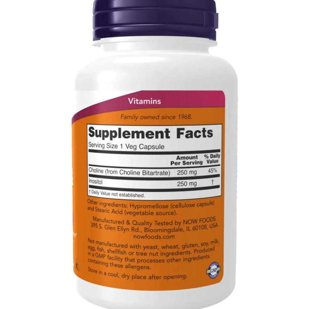 Now Foods, Choline & Inositol, vegane Kapseln, Laborgeprüft, Vitamin B| Clearance