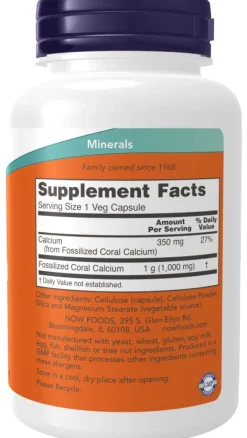 Coral Calcium 1000 mg|now foods Online