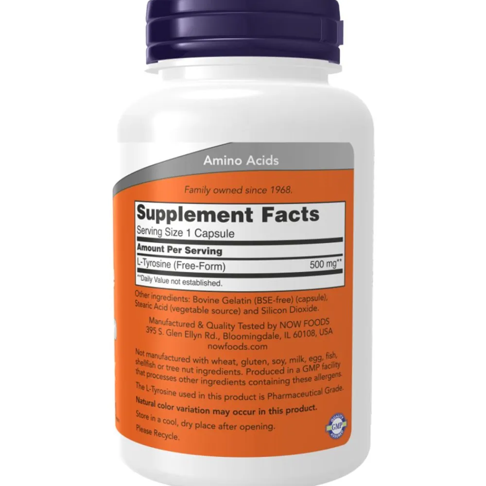 , L-Tyrosin, 500mg|now foods New
