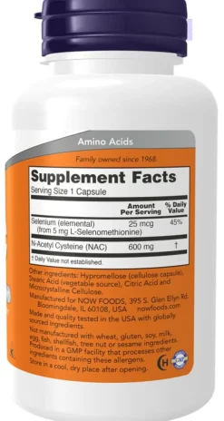 , NAC (N-Acetyl Cysteine), 600mg|now foods Outlet