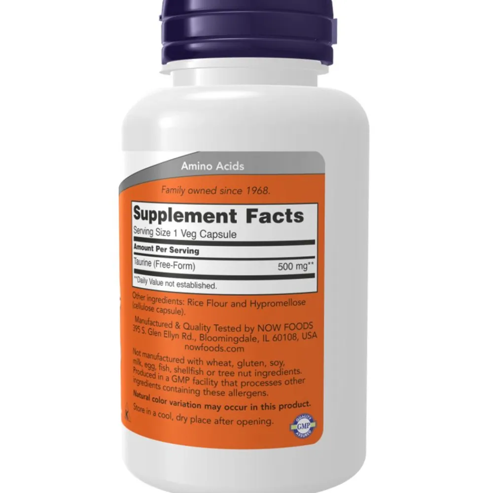 , Taurine, 500mg>now foods New