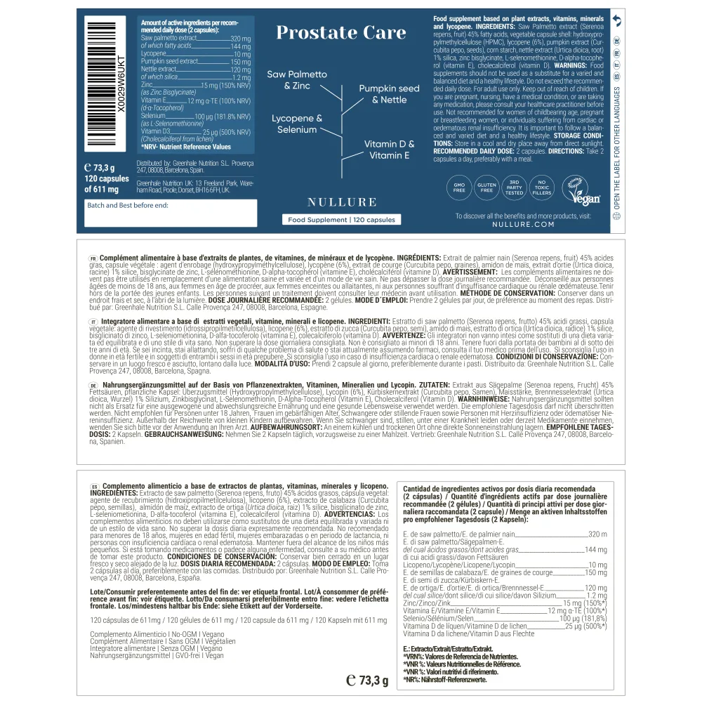 Nullure Prostata Komplex mit Saw Palmetto> Clearance