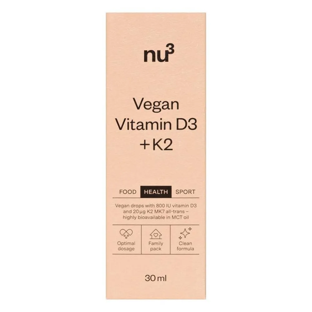 Premium Vegan Vitamin D3 + K2|Nu3 Hot