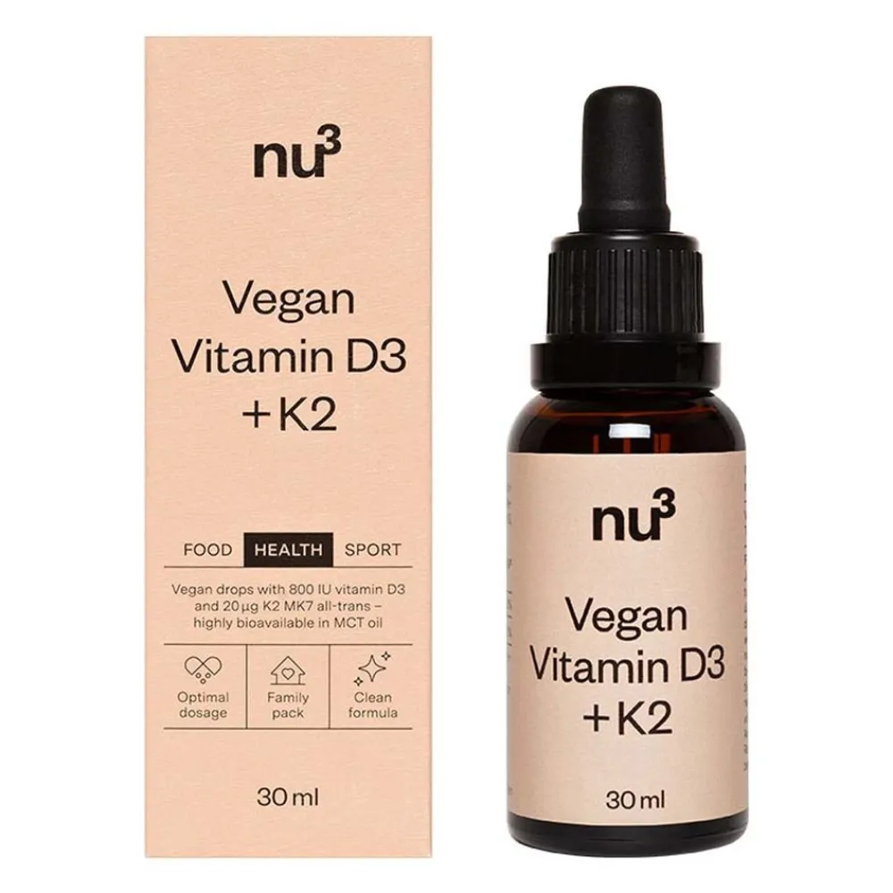 Premium Vegan Vitamin D3 + K2|Nu3 Best