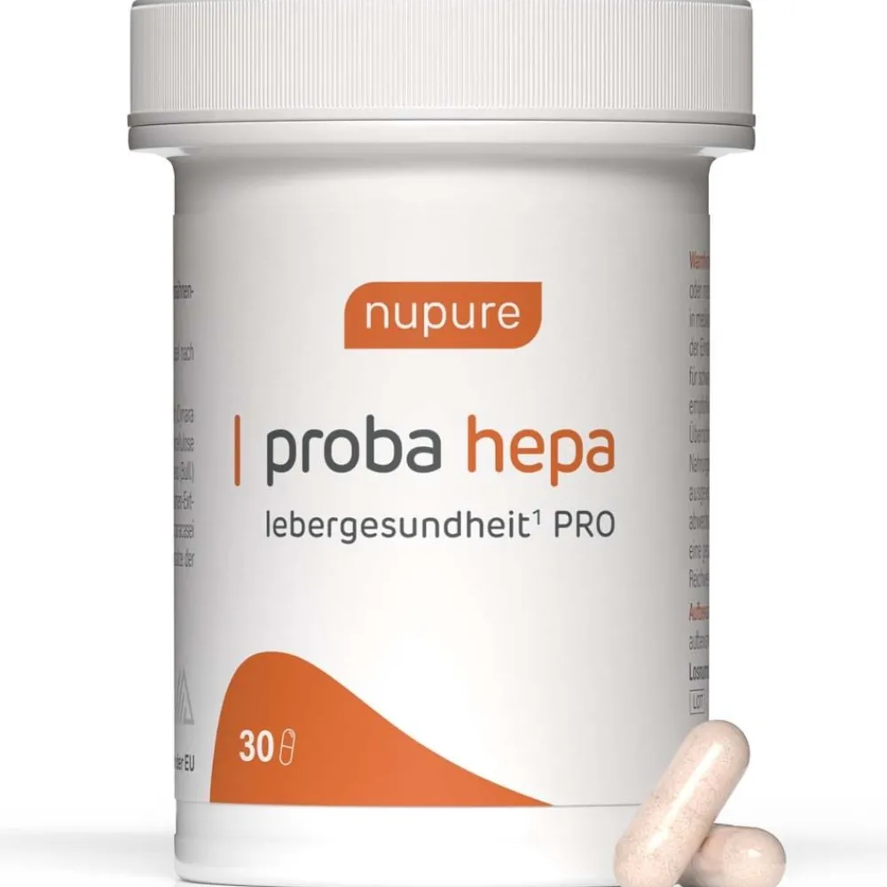 Nupure Proba Hepa Lebergesundheit PRO – 5-in-1 Nahrungsergänzung für die Leber mit Cholin, Artischocke, Mariendistel, Igelstachelbart & Lactobacillus paracasei D3-5>