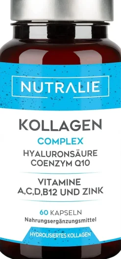 Nutralie Kollagen + Hyaluronsäure + Coenzym Q10 + Vitamine A, C, D und B12 + Zink|