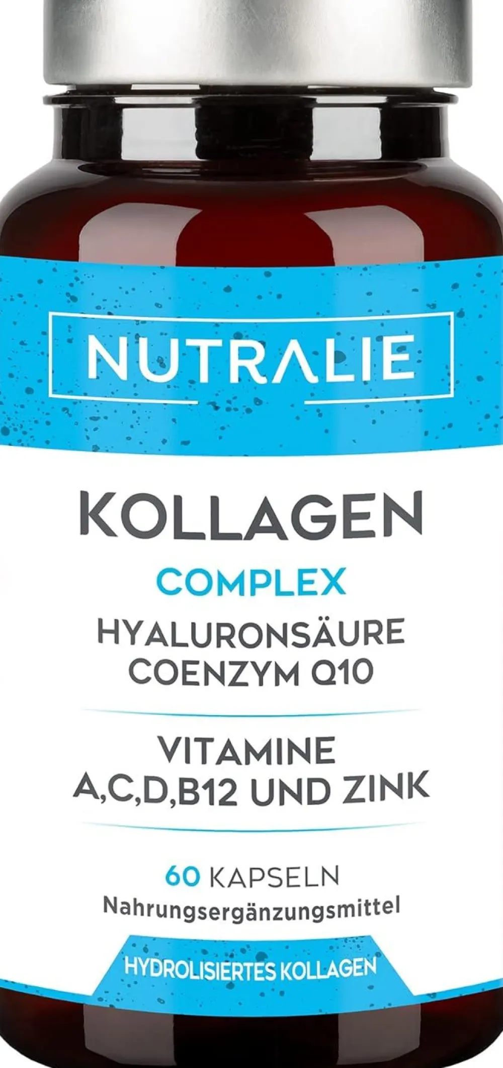 Nutralie Kollagen + Hyaluronsäure + Coenzym Q10 + Vitamine A, C, D und B12 + Zink|