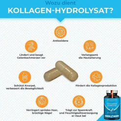 Nutrimea Nutrimea COLLAGEN  mit Natürlichem Vitamin C, E, A | Kollagen Hydrolysat Peptide Typ I + II> Discount