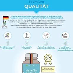 Nutrimea Nutrimea COLLAGEN mit Natürlichem Vitamin C, E, A | Kollagen Hydrolysat Peptide Typ I + II><noscript><img width=