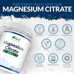 Nu U Nutrition Magnesiumcitrat 200mg><noscript><img width=