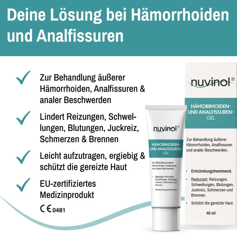 nuvinol Hämorrhoiden-Gel und Analfissuren-Gel> Sale