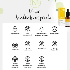 N1 Vitamin D3 K2 Öl – 1.000 I.E pro Tropfen - das Sonnenvitamin für deinen Alltag><noscript><img width=
