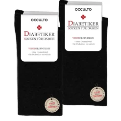 Occulto Damen Diabetiker Socken 10er Pack (Modell: Julia) Blk 35-38| New
