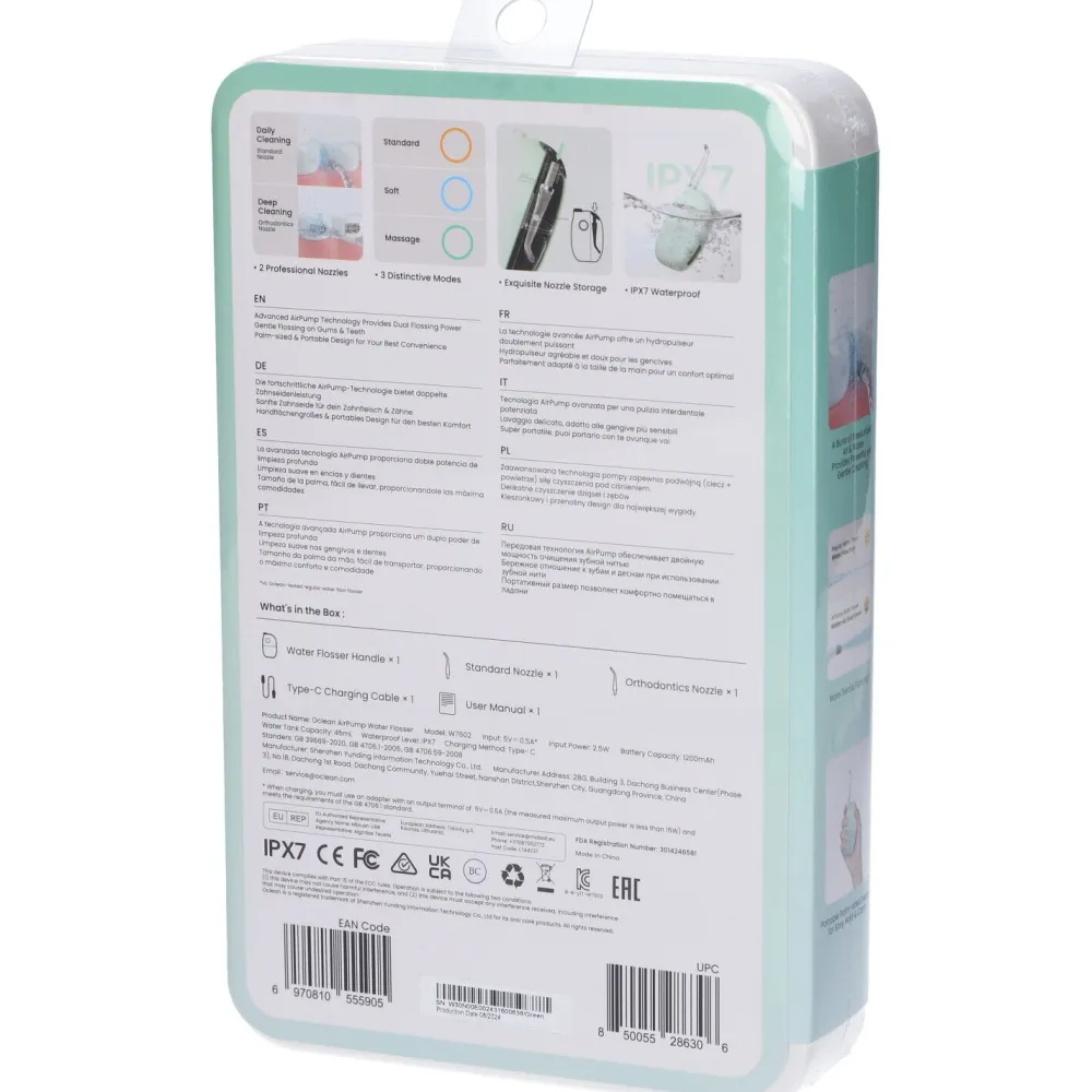 Oclean AirPump A10 Tragbare Munddusche – Grün> Hot