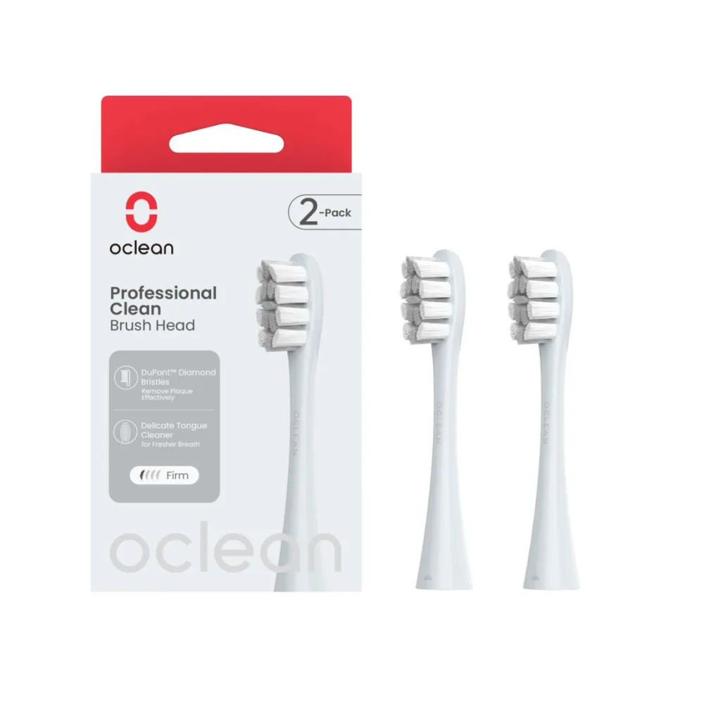 Oclean Bürstenkopf Prof. Clean - Silber, 2er Pack| Best