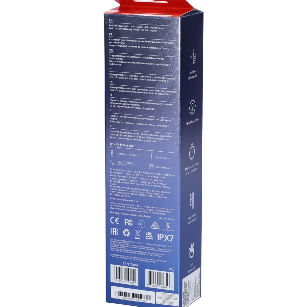 Oclean Ease Wiederaufladbare elektrische Zahnbürste| New