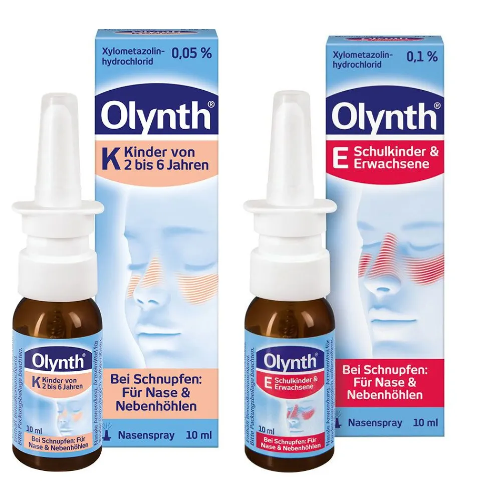 0,1% Schnupfen Dosierspray + ® K 0,05 % Schnupfen Dosierspray für Kinder>Olynth New