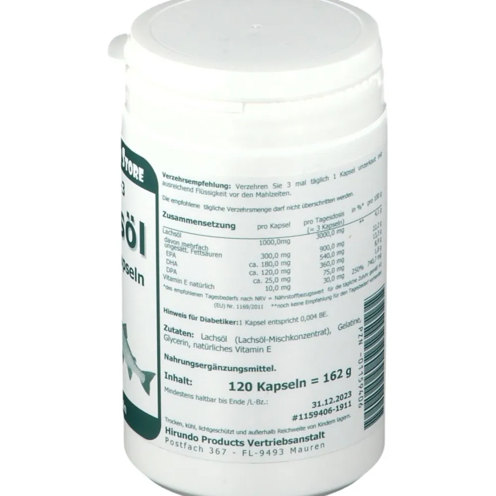 Omega-3 Lachsöl 1000 mg Kapseln>