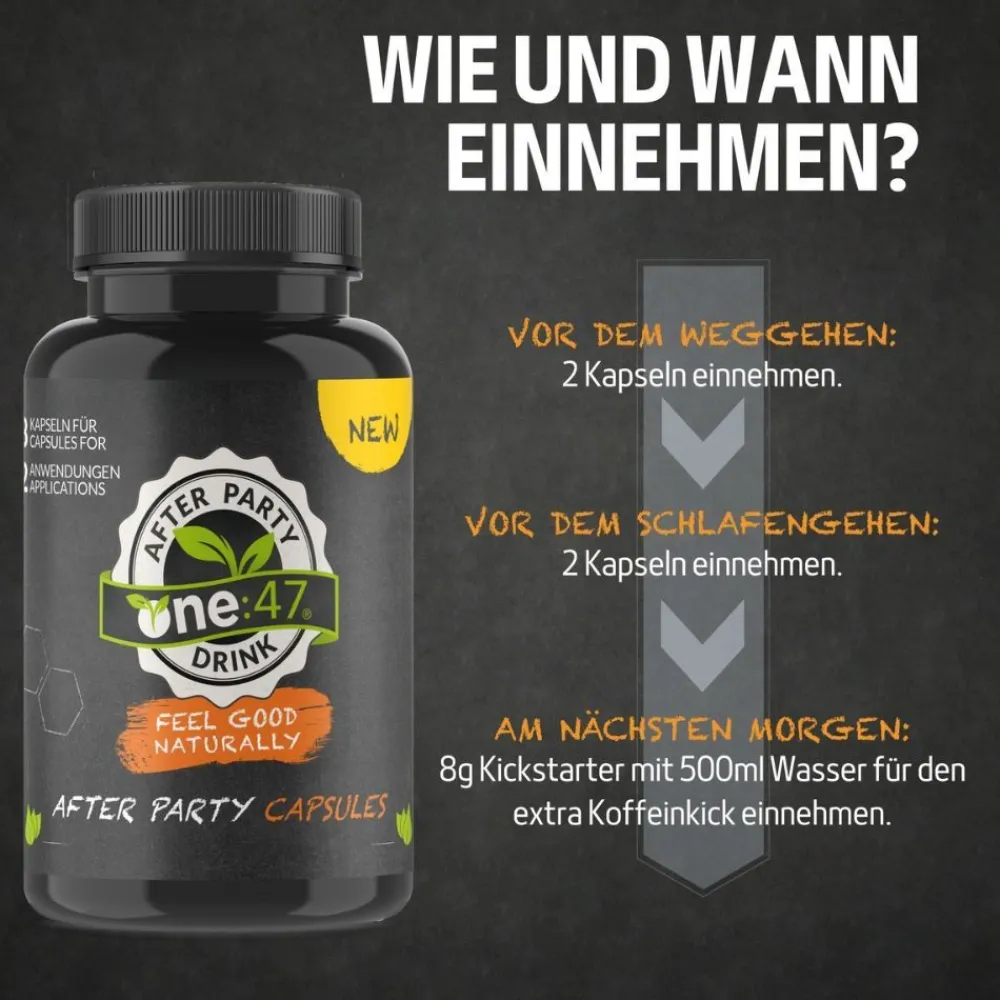 one:47® After Party Kapseln mit Elektrolyten und Vitaminen> Discount