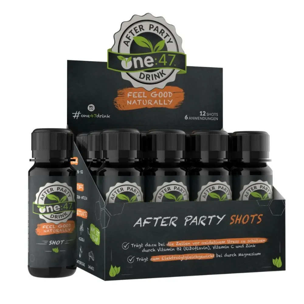 one:47® After Party Shots mit Elektrolyten und Vitaminen|