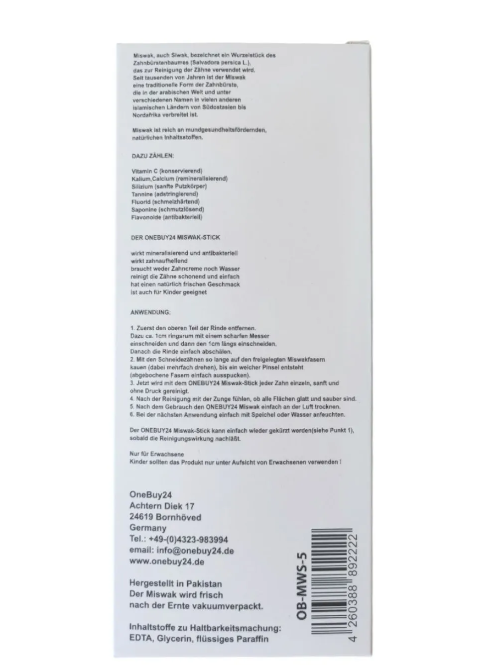 OneBuy24 Miswak Siwak Zahnputzholz mit natürlichen Mineralstoffen und Gipskristallen| Online