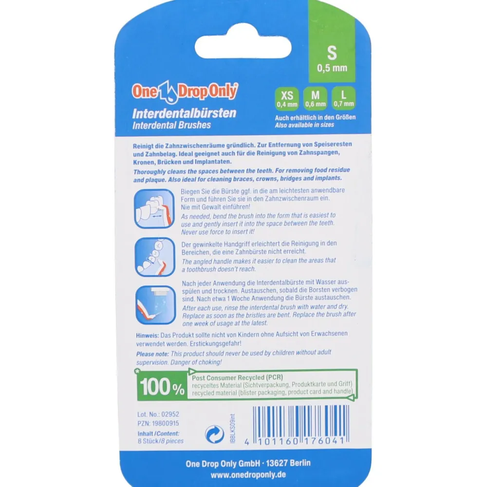 One Drop Only® Interdentalbürsten S 0,5 mm> Clearance