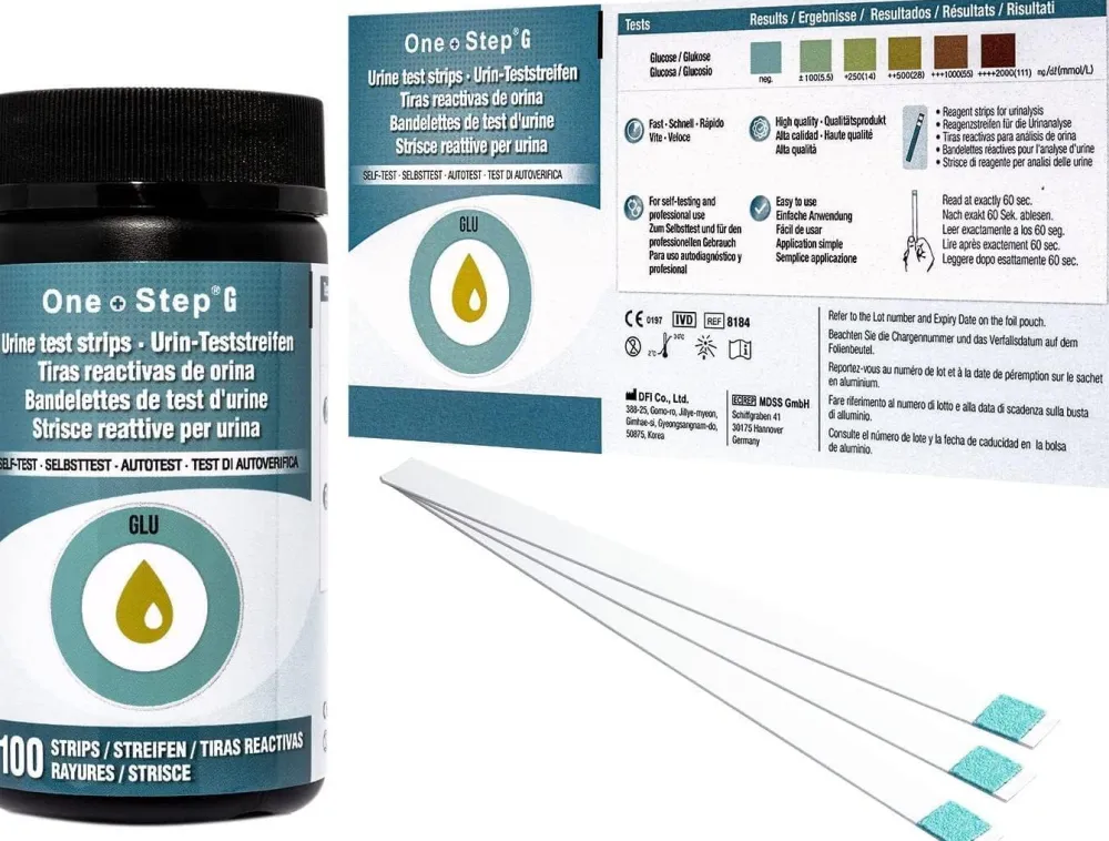 One+Step Glukose Teststreifen - Blutzucker Schnelltest für zu Hause - Blutzuckerteststreifen|one-step Online