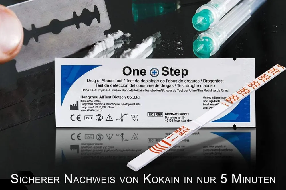 One+Step Kokain Drogentest-Schnelltest - Selbsttest mit hoher Sensitivität Cut-off: 100 ng/ml>one-step Sale