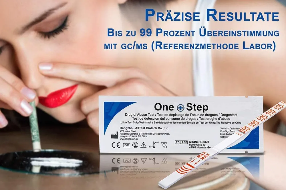 One+Step Kokain Drogentest-Schnelltest - Selbsttest mit hoher Sensitivität Cut-off: 100 ng/ml>one-step Sale