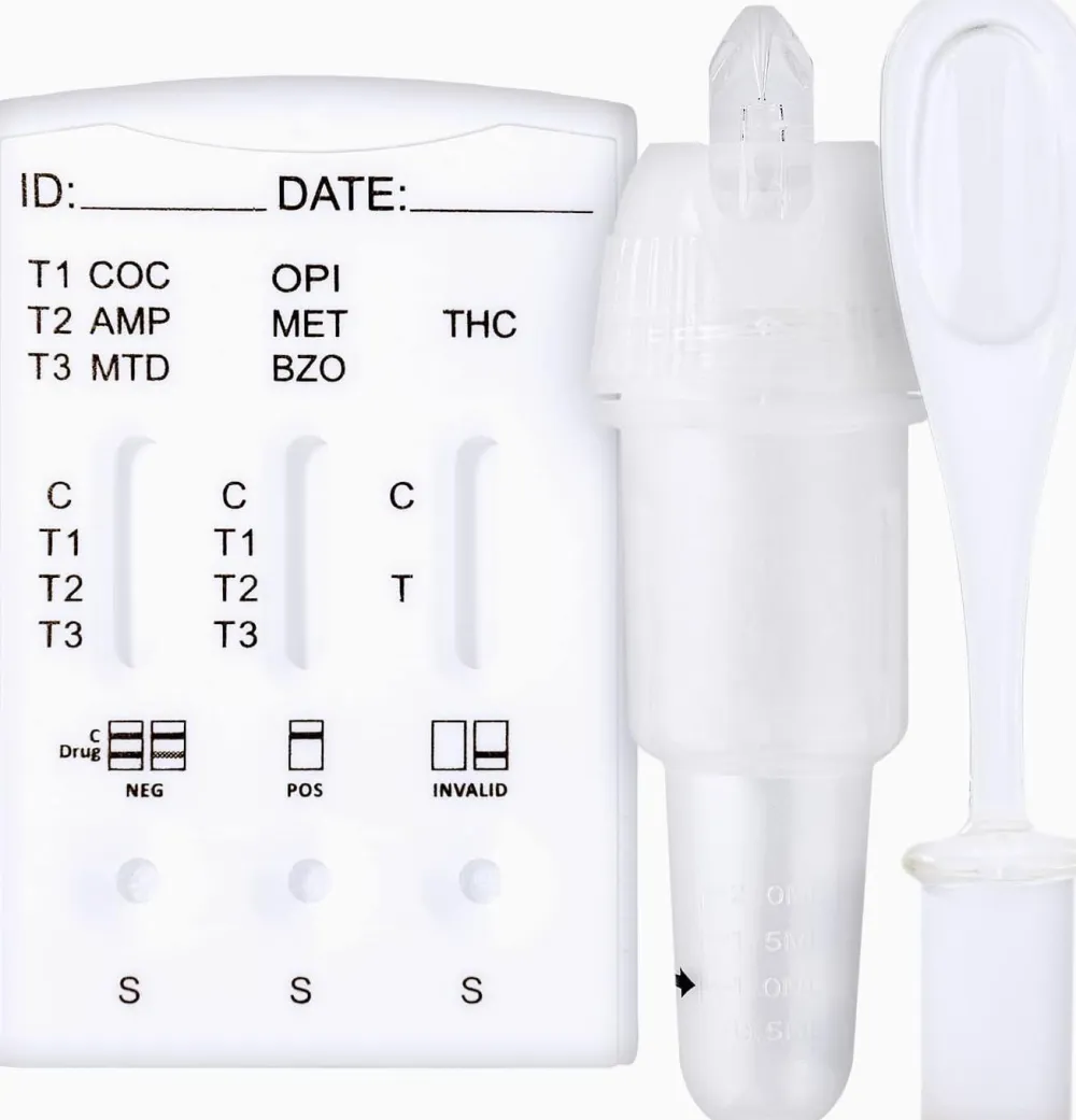One+Step Multi Drogentest Speichel für 7 Drogenarten (COC/THC/OPI/AMP/MTD/BZO/MET)>one-step
