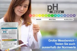 100 One+Step pH Teststreifen für Urin UND Speichel - Selbsttest zur Ermittlung des ph Werts><noscript><img width=